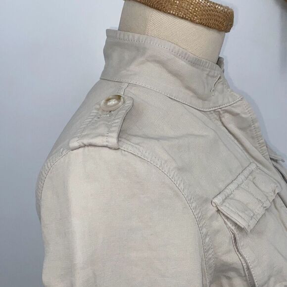 Loft Cotton Linen Blend Twill Utility Jacket Cream‎ SP - Picture 7 of 16